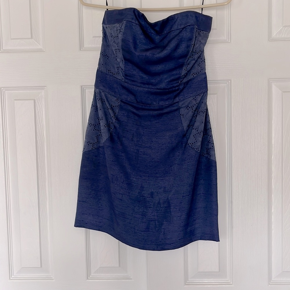 Periwinkle Blue strapless Rachel Roy cocktail dress size 4
